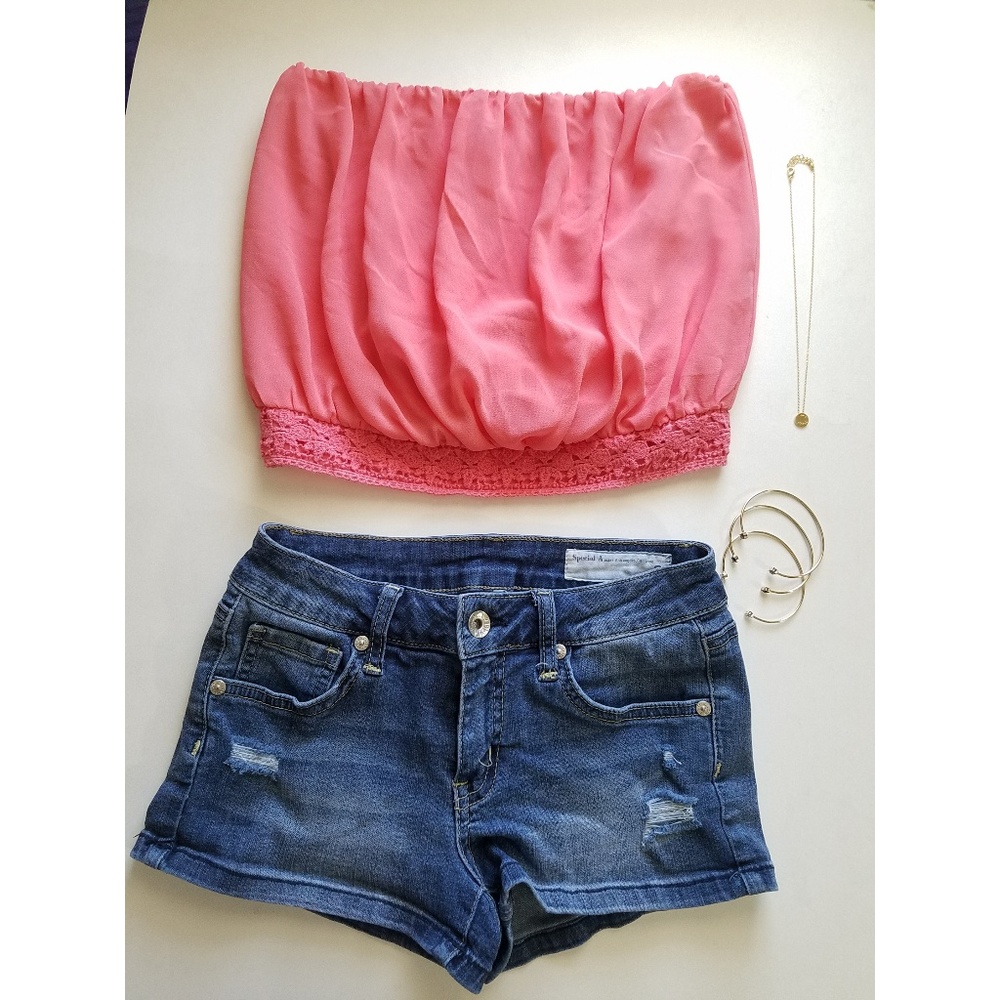 NWOT Coral Strapless Top**